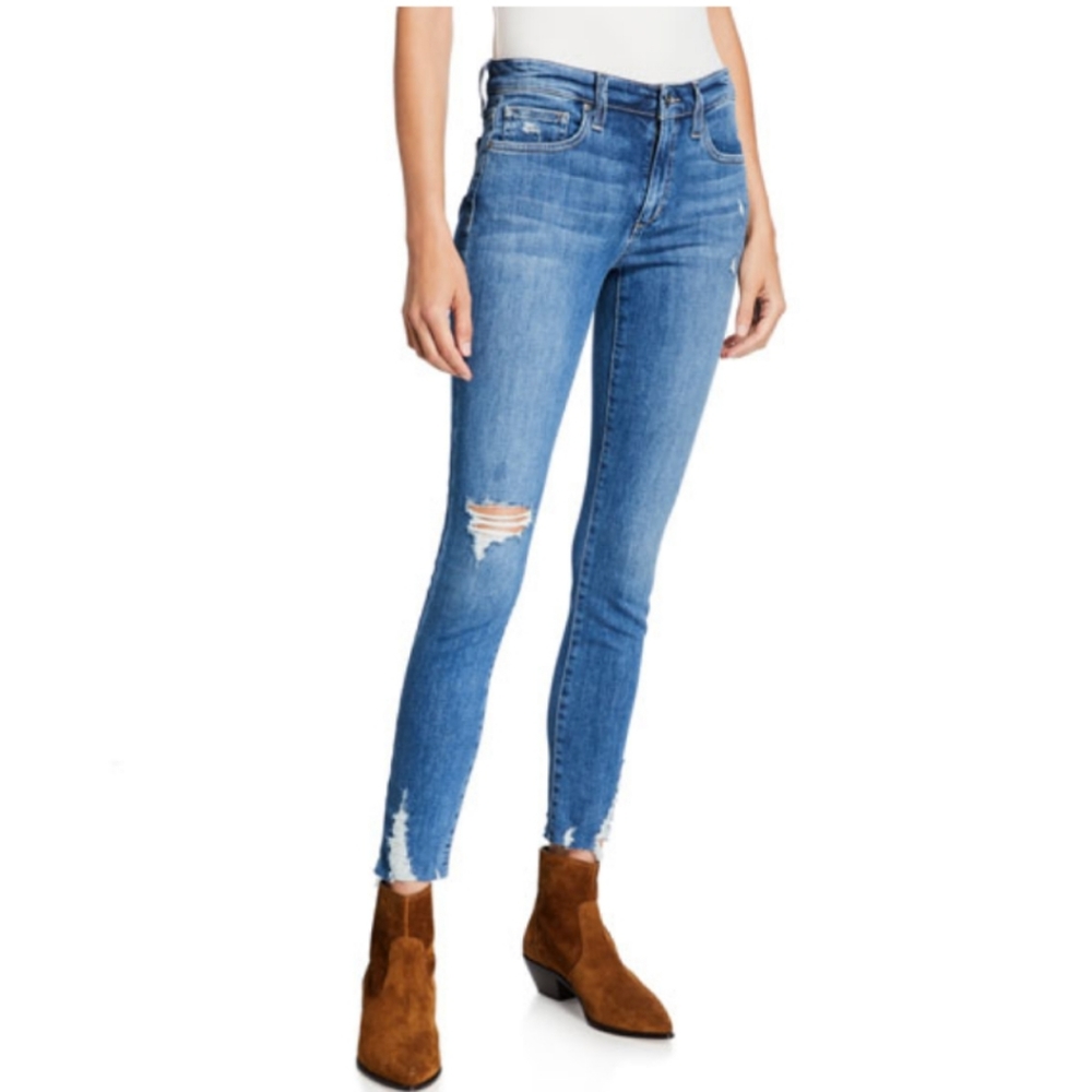 Joe's Jeans Mid-Rise Distressed Skinny Ankle Jeans